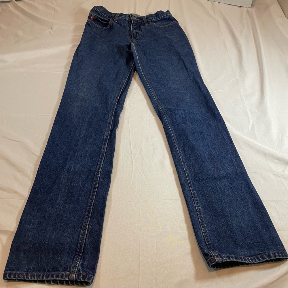 Mudd Vintage High Waisted Straight Leg Jeans Dark Wash Cotton Size 9 416099